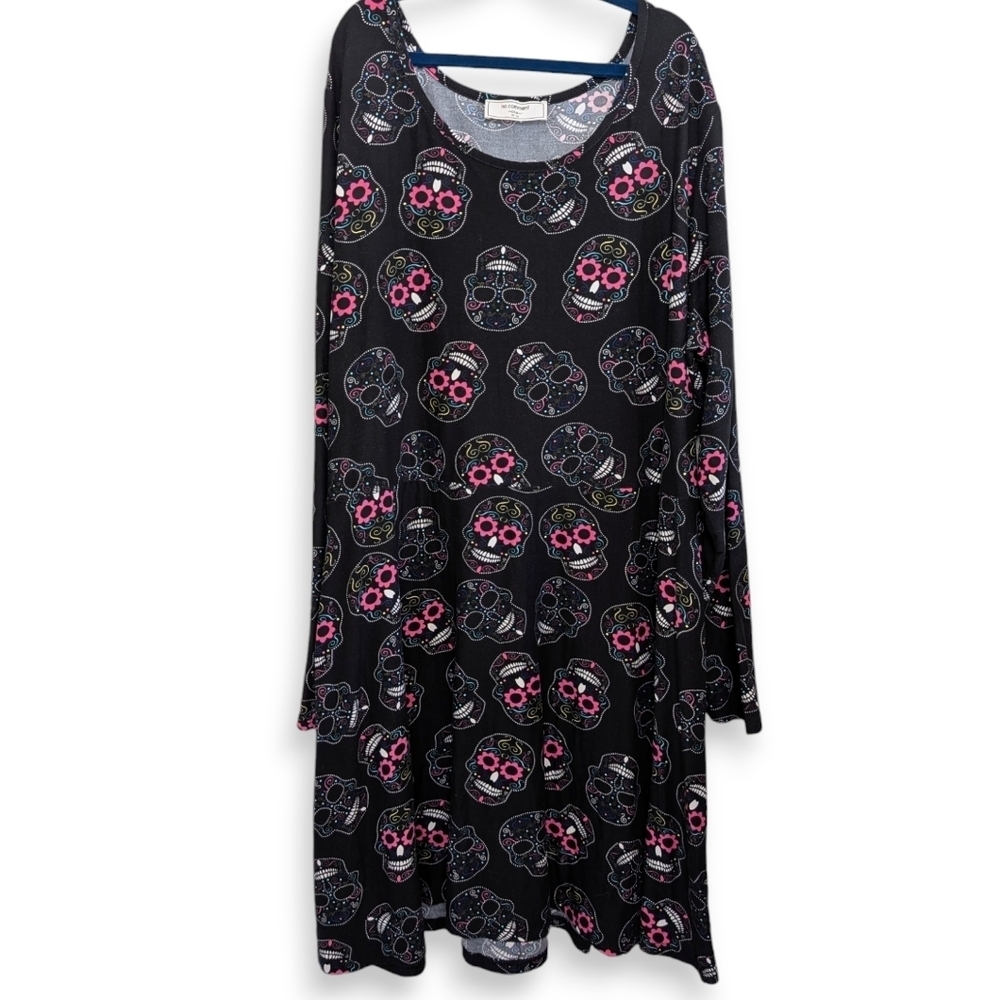 No Comment Sugar Skull Dress, 3X